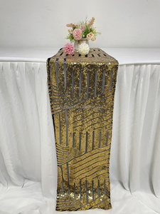 Long lanh vàng <span class=keywords><strong>sequin</strong></span> Fancy bàn đám cưới <span class=keywords><strong>RUNNER</strong></span> cho bảng vuông - Product Image 6
