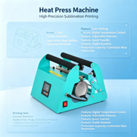 Machine d'impression par sublimation pour gobelets et verres à bière 20 Oz 30 Oz, avec moteur PLC, presse à chaud manuelle, 220V, automatique, nouvelle génération