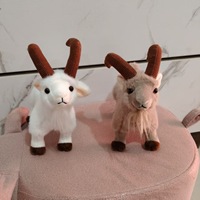 Jouets en peluche chèvre réalistes, nouveaux, super doux, simulation de chèvre blanche, adorables jouets en peluche chèvre noire, cadeaux pour enfants