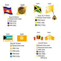 Broche personnalisée en gros avec logo sur mesure, badge en métal émaillé vierge, épinglette drapeau national