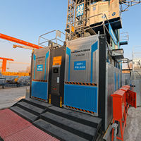 Monte-charge de chantier à double cage Dahan SC200/200, moteur à engrenages, contrôle PLC, haute efficacité, 0-40m/min, 0-60m/min, pour bâtiment