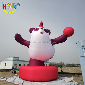 Segno di decorazione pubblicitaria modello animale gonfiabile gigante cartone animato Panda mascotte - Product Image 3