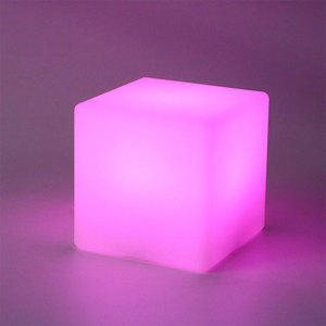 Có thể sạc lại RGBW <span class=keywords><strong>Led</strong></span> Cube ghế với điều khiển từ xa vật liệu nhựa cho ngoài trời trong nhà sử dụng phòng khách phòng tập thể dục nhà vườn bên - Product Image 4