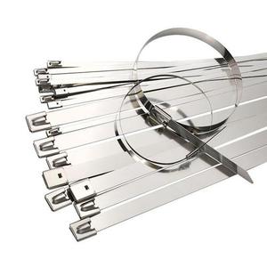 Ad 2023 Échantillon gratuit 6X400mm Micro Type SS304 Attaches de câble en acier inoxydable Attache à glissière en métal - Product Image 5