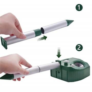 อุปกรณ์ไล่สัตว์แบบอัลตราโซนิกกันน้ำสำหรับกลางแจ้ง รุ่นอัพเกรด สำหรับควบคุมศัตรูพืช ไล่หนู แมว สุนัข งู นก ปกป้องพืชผล - Product Image 3