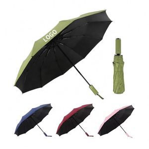 Sombrilla de Sol Plegable Automática de 3 Pliegues, Doble Uso, para Negocios, Venta al Por Mayor - Product Image 1