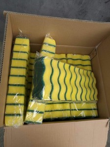 Vente en gros en vrac Prix bon marché Éponges en PU avec tampon à récurer Éponges de nettoyage de la vaisselle Éponge de nettoyage de cuisine pour le ménage - Product Image 2