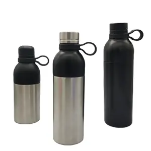 Botellas de agua potable de acero inoxidable con forma de Cola para deportes al aire libre, novedad