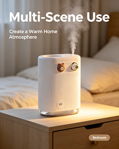 Nouvel humidificateur ultrasonique à grand volume de brume, diffuseur d'arômes silencieux de bureau avec lumière LED, diffuseur d'huiles essentielles pour la maison et le bureau - Product Image 6