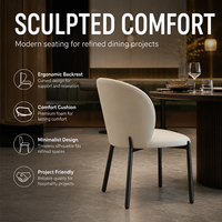 Chaise de salle à manger rembourrée de luxe moderne, confortable, design, pour hôtel, restaurant, mobilier commercial