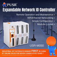 Controlador IO Remoto PUSR de 52 Puertos, WiFi de Doble Banda, Ethernet, Modbus/Json, Gateway IO de Red Expandible USR-M050