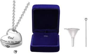 गीसूने स्टेनलेस स्टील का दाह संस्कार हमेशा के लिए मेरे दिल की नक्काशीदार वाटरप्रूफ मेमोरियल पेरेंट भरने की किट - Product Image 6