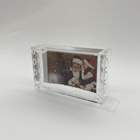 2026 Mini cadre photo effet neige pour film Instax Mini, cadre photo fin en acrylique, bloc photo liquide, cadre photo romantique et charmant