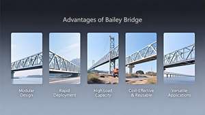 Modern gestaltete Bailey Bridge-Stahl konstruktion im Freien - Product Image 6