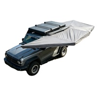 Nouvelle conception de tente de toit pour 4x4 tout-terrain, 180° en aluminium rétractable, autoportante, 3 chambres, type à armature droite, quatre saisons