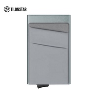 TILONSTAR TVC104 Paquet de cartes en alliage d'aluminium mince et minimaliste en métal RFID Block Bank Card Holder pour hommes et femmes