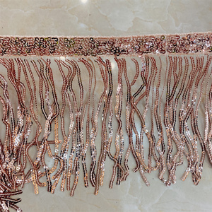 Commercio all'ingrosso paillettes nappa frange paillettes catena trim per abito da ballo latino <span class=keywords><strong>macrane</strong></span> nappa frange donne - Product Image 6
