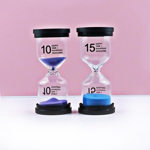 Temporizador de Arena de Vidrio Hecho a Mano Multicolor con Cubierta Negra, 1/3/5/10/15 <span class=keywords><strong>Minutos</strong></span>, Decoración Creativa, Regalo, Juguete Infantil, Adorno Anticaída - Product Image 3