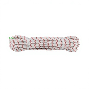 เชือกไนลอนถักแบบคงที่ 9 มม. สีขาวแดง เชือกปีนเขา เดินป่า เชือกสำหรับกิจกรรมกลางแจ้ง - Product Image 4
