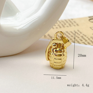 Ciondolo a Forma di <span class=keywords><strong>Granata</strong></span> Metallica Senza Pietre per Collana, Gioiello alla Moda, Idea Regalo - Product Image 6