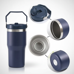 <span class=keywords><strong>Borraccia</strong></span> Termica Portatile da 20oz in <span class=keywords><strong>Acciaio</strong></span> Inossidabile con Anello di Trasporto per Viaggi, Tazza Isolante con Coperchio Chug per Escursioni all'Aperto - Product Image 2