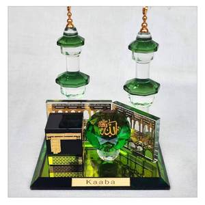 Fábrica de Artesanía en Cristal Vende al por Mayor Símbolos Islámicos Pintados en Oro, Decoraciones de Mesa para Fiestas Musulmanas, Artículos para Ramadán - Product Image 6