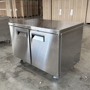 48" 2 Door Under Counter <b>Freezer</b> American Style Work Table With Drawers - Product Image 3