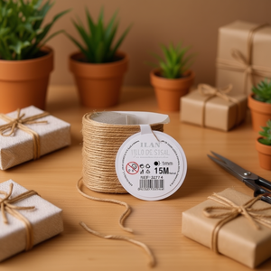 Spago di sisal naturale da 1 mm, 15 m, per artigianato e confezioni regalo - Product Image 3