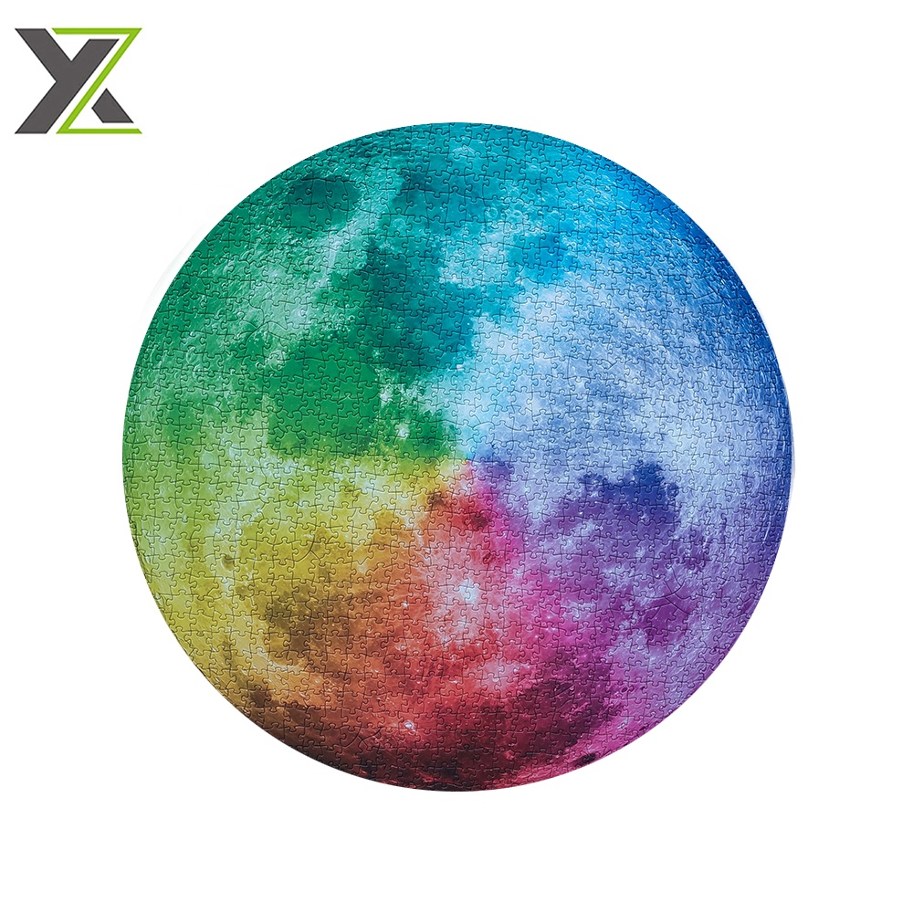 Пользовательские ваши собственные круглые формы изображения земли круговой пазл картонный пазл для взрослых