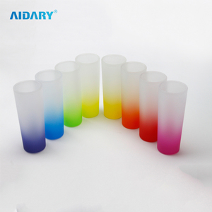 Vente en gros à grande échelle de tasses à lait en verre de haute qualité de 3 oz, couleur dégradée, texture <span class=keywords><strong>sableuse</strong></span>, sublimation, taille mini, réutilisables, minimalistes - Product Image 3