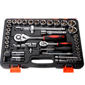 Socket Tool Set 61 Piece Metric 1/2 In Drive Chromium Vanadium Steel For Auto Repair And Home Mechanic Use - Product Image 1