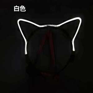 Diadema con orejas de gato LED al por mayor, <span class=keywords><strong>banda</strong></span> para el pelo con luz luminosa y efecto intermitente para Halloween, Navidad, Año Nuevo - Product Image 4
