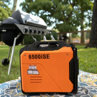 Générateur d'énergie portable à essence 5500W avec moteur 4 temps, tension nominale 380V, démarrage automatique à distance, fréquence 60Hz pour usage domestique