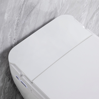 Siphon de toilette monobloc intelligent de luxe européen à double chasse avec télécommande piège en S allongé monté au sol