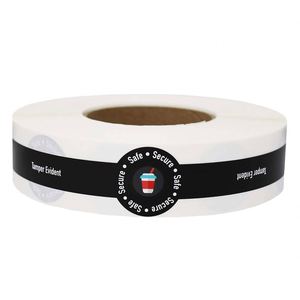 Etiquetas Autoadhesivas Seguras, a Prueba de Manipulación, Impermeables y Anti-Falsificación para Tapas de Vasos de Bebidas, Material BOPP, Impresión Offset 3 - Product Image 2