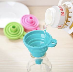 กรวยซิลิโคนแบบพับได้อุปกรณ์ในครัวแบบยาวสำหรับเติมตะแกรงกรองน้ำไวน์ทนทาน - Product Image 6