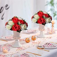 Grands centres de table romantiques en fleurs de soie pour mariage, arrangement de boules de fleurs artificielles violettes et blanches, décoration de Noël