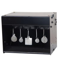 Boîte de cible automatique à 5 plaques en acier inoxydable pour lance-pellets, accessoire d'entraînement de tir et de chasse