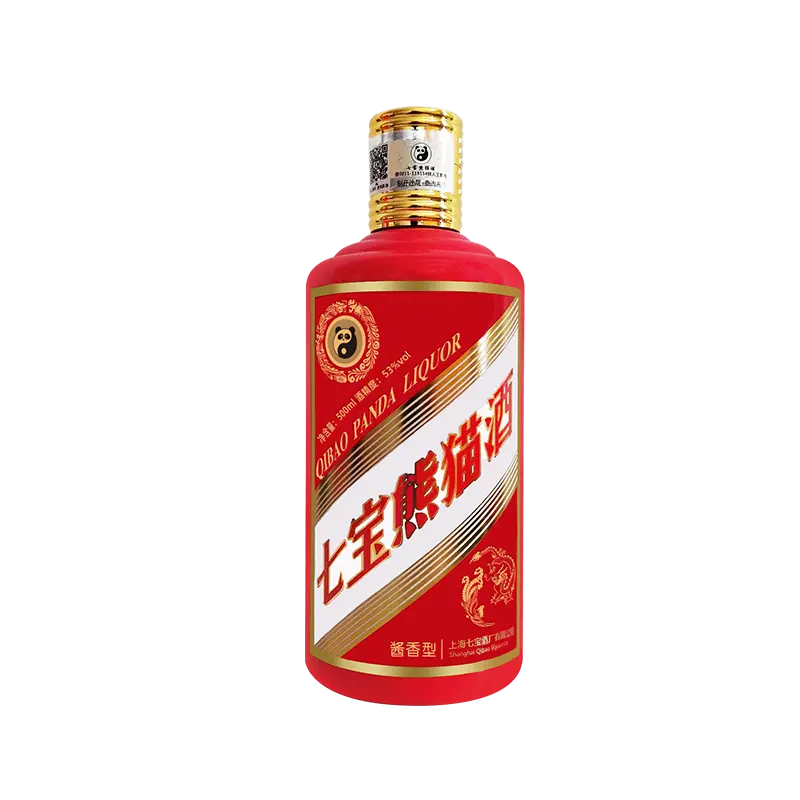 Garrafas de sabor chinês qibao panda, garrafas de 500ml/ml