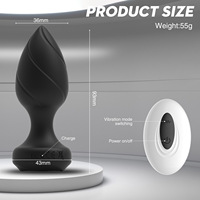 Kabelloser Ferngesteuerter Vibrierender Analplug Interaktiver Spiralförmiger Strukturierter Vibrator für Männer Frauen Paare Prostata-Massagegerät Erotikspielzeug