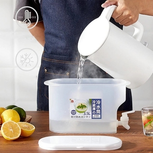Distributeur d'eau glacée bouilloire froide avec robinet, bouteille de citron, bouilloire à fruits, théière de fruits fraîche, boîte de réfrigérateur, bouteille de citron, 1.2 l - Product Image 3
