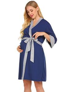 Vestiti di riposo Postpartum da donna incinta-pigiami premaman in puro cotone, stile leggero, abbigliamento da casa Postpartum, abiti da allattamento - Product Image 5