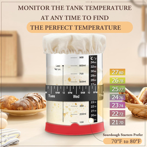 Kit de Tarro de Vidrio Grande de 34 oz para Fermentación de Pan, con Espátula de Silicona para Preparación de Panadería - Product Image 4