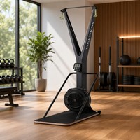Machine de ski à résistance mécanique commerciale, entraîneur cardio en acier avec écran LED, équipement d'exercice complet pour salle de sport intérieure