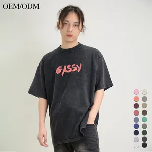 YinQu Custom printing Wholesale With Logo Oversized Vintage High Quality Blank Stone Faded Acid Wash T-shirt For Men