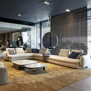 Set Divani di Lusso dal Design Italiano Post-Moderno in Tessuto Divano Letto Nordico per Soggiorno <span class=keywords><strong>Mobili</strong></span> per la <span class=keywords><strong>Casa</strong></span> di Tendenza - Product Image 1