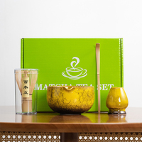 Promotion Ensemble Matcha Céramique Style Ancien, Bol à Matcha avec Bec Verseur, Fouet à Thé et Support, Style Dynastie Song, 100 Pièces, Style Vintage