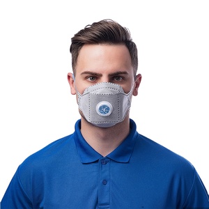 Masker <span class=keywords><strong>Respirator</strong></span> Lipat 3-Lapisan Kain Non-Woven Bersertifikat CE FFP1, Bernapas, Katup, Karbon Aktif, Penyangga Hidung yang Dapat Disesuaikan - Product Image 3
