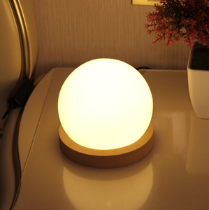 Lampe led en forme de boule ronde au design rétro, lumière à intensité réglable, luminaire décoratif d'intérieur, idéal pour une table de chevet ou une chambre à coucher, usb - Product Image 2