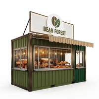 Kiosque mobile de desserts préfabriqué entièrement personnalisable de 20 pieds pour les marchés de Noël, idéal comme café conteneur ou stand événementiel.